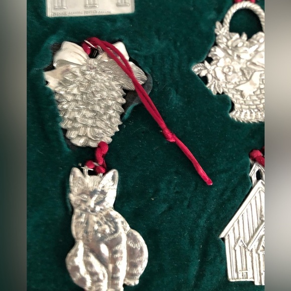 Vtg Seagull Pewter Ornament Set in Box - Picture 7 of 16